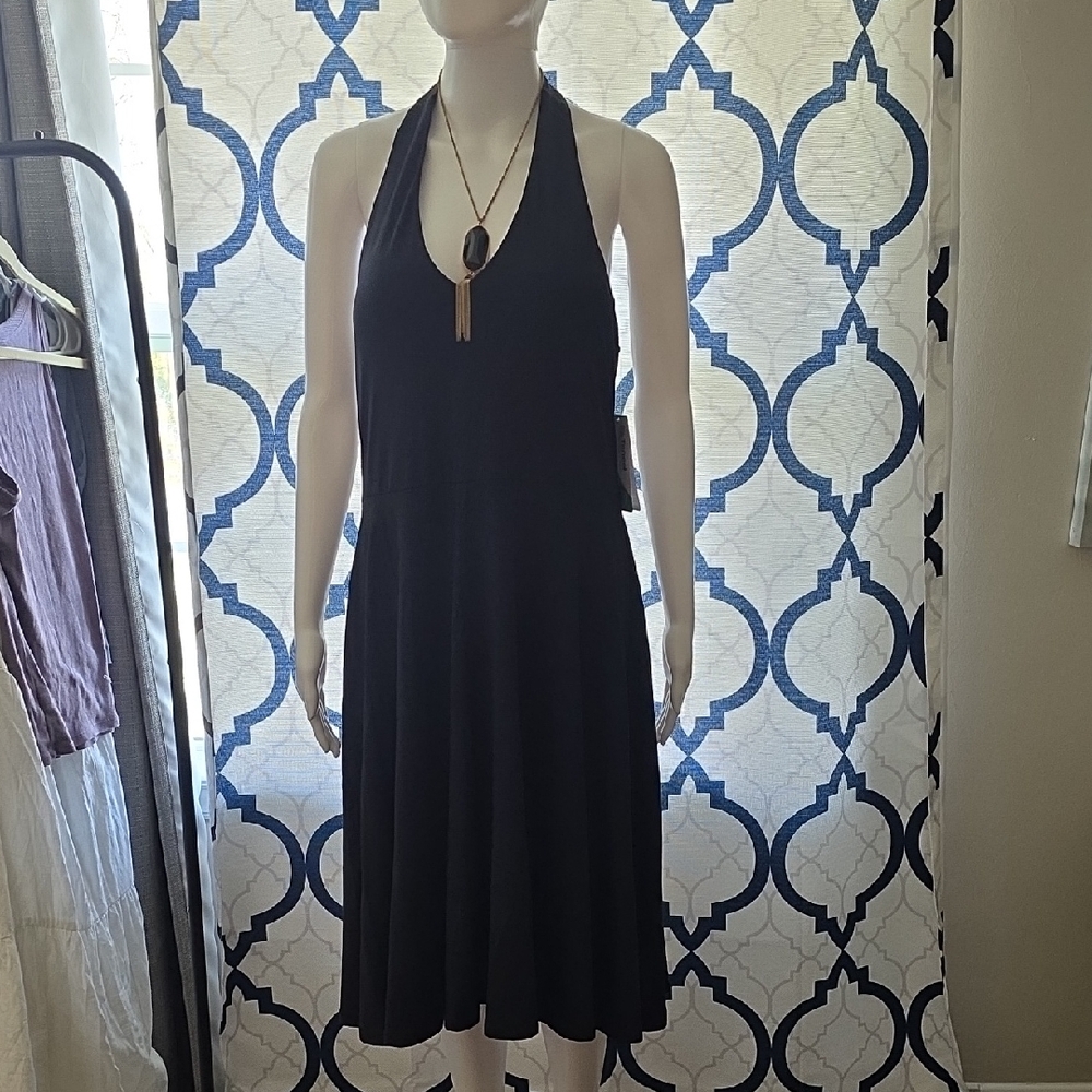 Lands' End Black Backless Dress